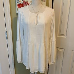 August Silk Ivory Blouse Size L